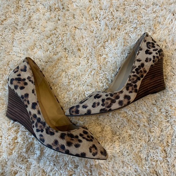 Sole Society | Shoes | Sole Society Wedges Leopard Size 8 | Poshmark